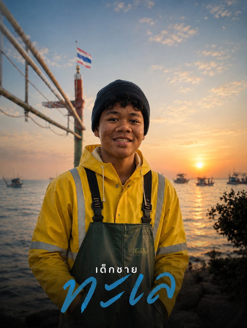 โปสเตอร์ เด็กชายทะเล